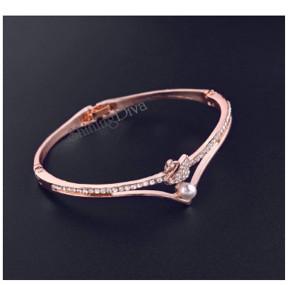 Buy Jazz And Sizzle Rose Gold-Plated Round Pattern Sleek Bracelet Online At  Best Price @ Tata CLiQ