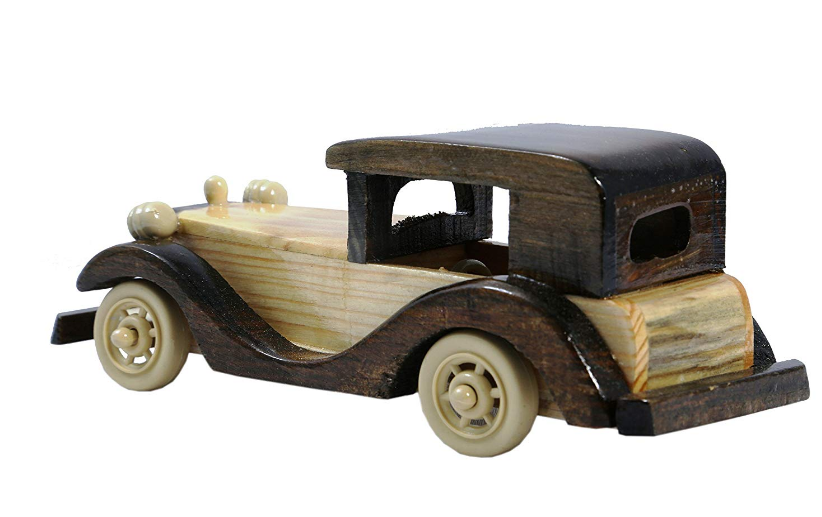 DAISYLIFE Vintage Style – Handcrafted Classic Wooden Car Showpiece for ...