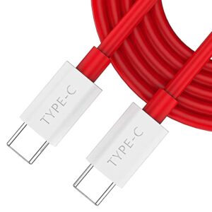 CROSSVOLT Warp Charge Type-C to Type-C 65WT Data Cable Compatible with One Plus 8T/9/9pro/9/Nord 2/9R(CABLE)