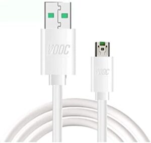 Myvn 5V/4A Lightning, Usb, Micro Usb Compatible Vooc Superfast Data Sync Charging Cable For Oppo F9 F9 Pro Oppo F11 Pro & All Oppo Smartphone -White
