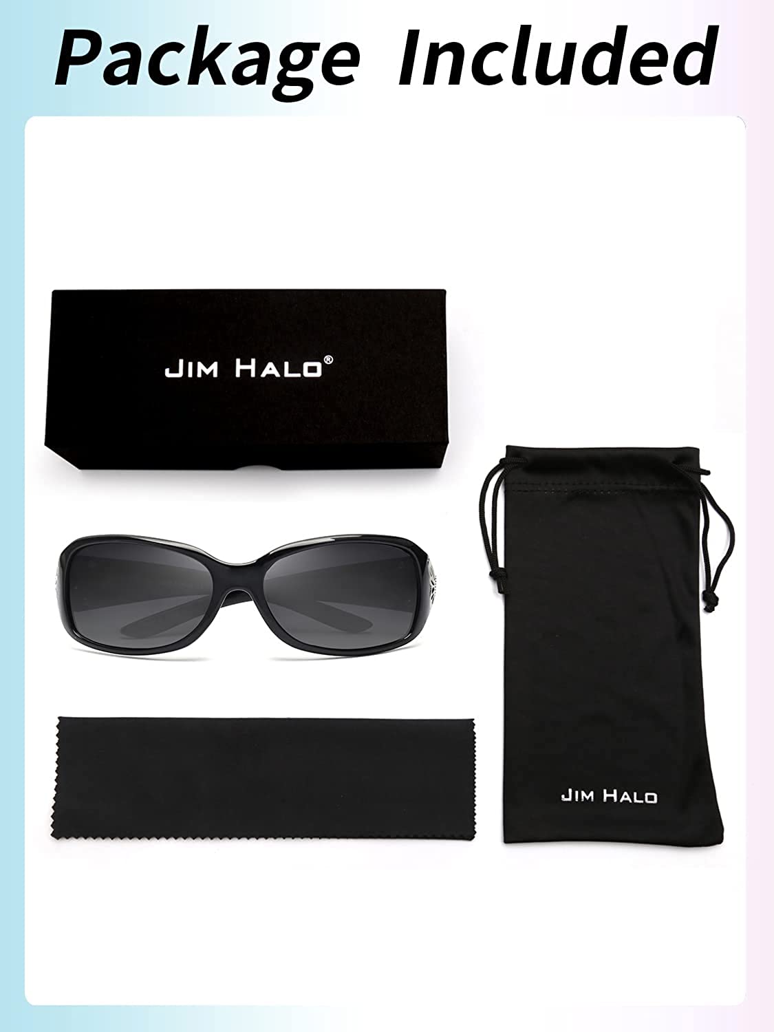 Amazon.com: JIM HALO 2 Pack Retro Rectangle Sunglasses Women Men 90s  Vintage Small Narrow Square Polarized Sun Glasses Black&Blue : Clothing,  Shoes & Jewelry