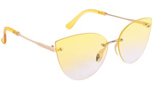 AISLIN® UV Protected Rim-Less Cat eye Sunglasses for Women (AS-18006-89)