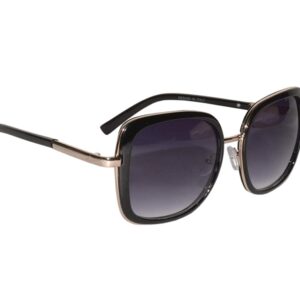 Peter Jones Black Square Oversized Sunglasses for Girls/Women (RD008B)-Pack of 1