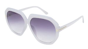 Soigné Oversized Sunglasses For Girls,Women&Ladies.Grey Frame.See Through Gradient Grey Lens.Size - Oversized.