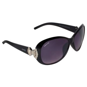 CREATURE Gaga Oversized Sunglasses For Girls(Lens-Purple||Frame-Black||GAGA-004)