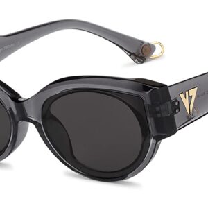 Vincent Chase By Lenskart | Full Rim Cat Eye Branded Latest and Stylish Sunglasses | 100% UV Protected | Women | Large | VC S15031