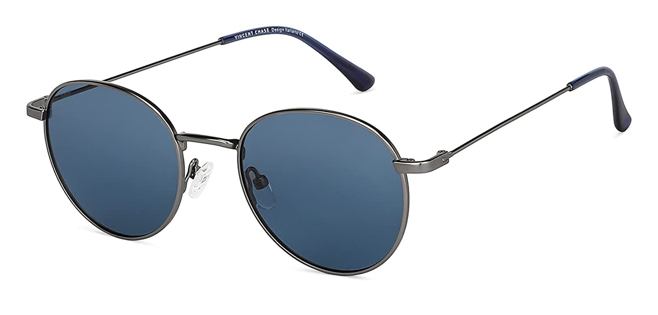 Buy VINCENT CHASE EYEWEAR 100 UV Protected Clubmaster Full Rim Blue  Sunglasses Men and Women Medium VC S12911 Online at Best Prices in India -  JioMart.