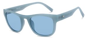 Vincent Chase By Lenskart | Grey Blue Full Rim Square Branded Latest and Stylish Sunglasses | Polarized and 100% UV Protected | Men & Women | Medium | VC S15214