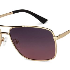 Product description Gold Blue Gradient Full Rim Aviator Vincent Chase Polarized Wired up VC S11075-C12 Sunglasses