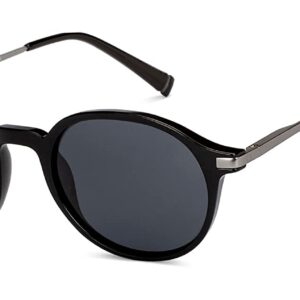 Vincent Chase By Lenskart | Full Rim Round Branded Latest and Stylish Sunglasses | Polarized and 100% UV Protected | Men & Women | Medium | VC S14481