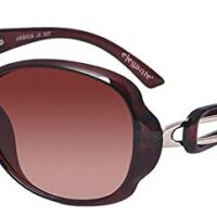 ELEGANTE UV Protected Brown Oval Sunglasses for Women and Girls