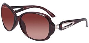 ELEGANTE UV Protected Brown Oval Sunglasses for Women and Girls