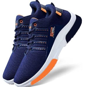 BRUTON Shoes for Trendy Shoes | Casual Shoes | Sports Shoes | Running Shoes | Exclusive Shoes for Men Blue - Orange
