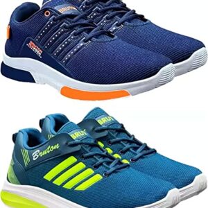 BRUTON 2 Combo Men's Walking Shoes, Casual Shoes, Sneaker Shoes for Men (Pack of 2)