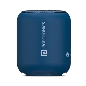 Portronics SoundDrum 1 10W TWS Portable Bluetooth 5.0 Speaker with Powerful Bass, Inbuilt-FM & Type C Charging Cable Included(Blue)