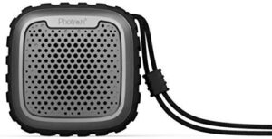 (Renewed) Photron P10 WASH IPX5 Waterproof Shockproof Wireless 10W RMS Super Bass Mini Metal Aluminium Alloy Portable Bluetooth Speaker with Mic (Black)