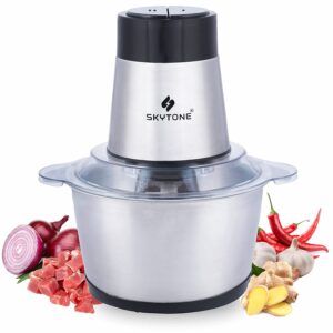 SKYTONE Stainless Steel Electric Meat Grinders with Bowl 700W Heavy for Kitchen Food Chopper, Meat, Vegetables, Onion, Garlic Slicer Dicer, Fruit & Nuts...