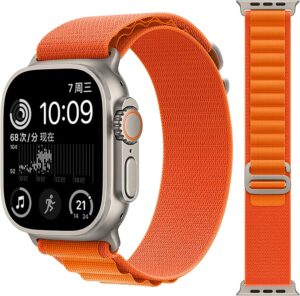 Soomio Alpine Loop Band for Apple Watch Strap, Compatible with iWatch Band Series Ultra 8 7 6 5 4 3 2 1 SE, 49mm 45mm 44mm 42mm, Nylon Textile Woven Loop with Metal GHook