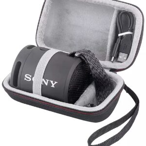 M.G.R.J® Portable Carrying Case Cover for Sony SRS-XB13 / Sony SRS-XB12 / SRS-XB10 Wireless Portable Bluetooth Speaker (Hard|EVA|Black) (Speaker is not Included)