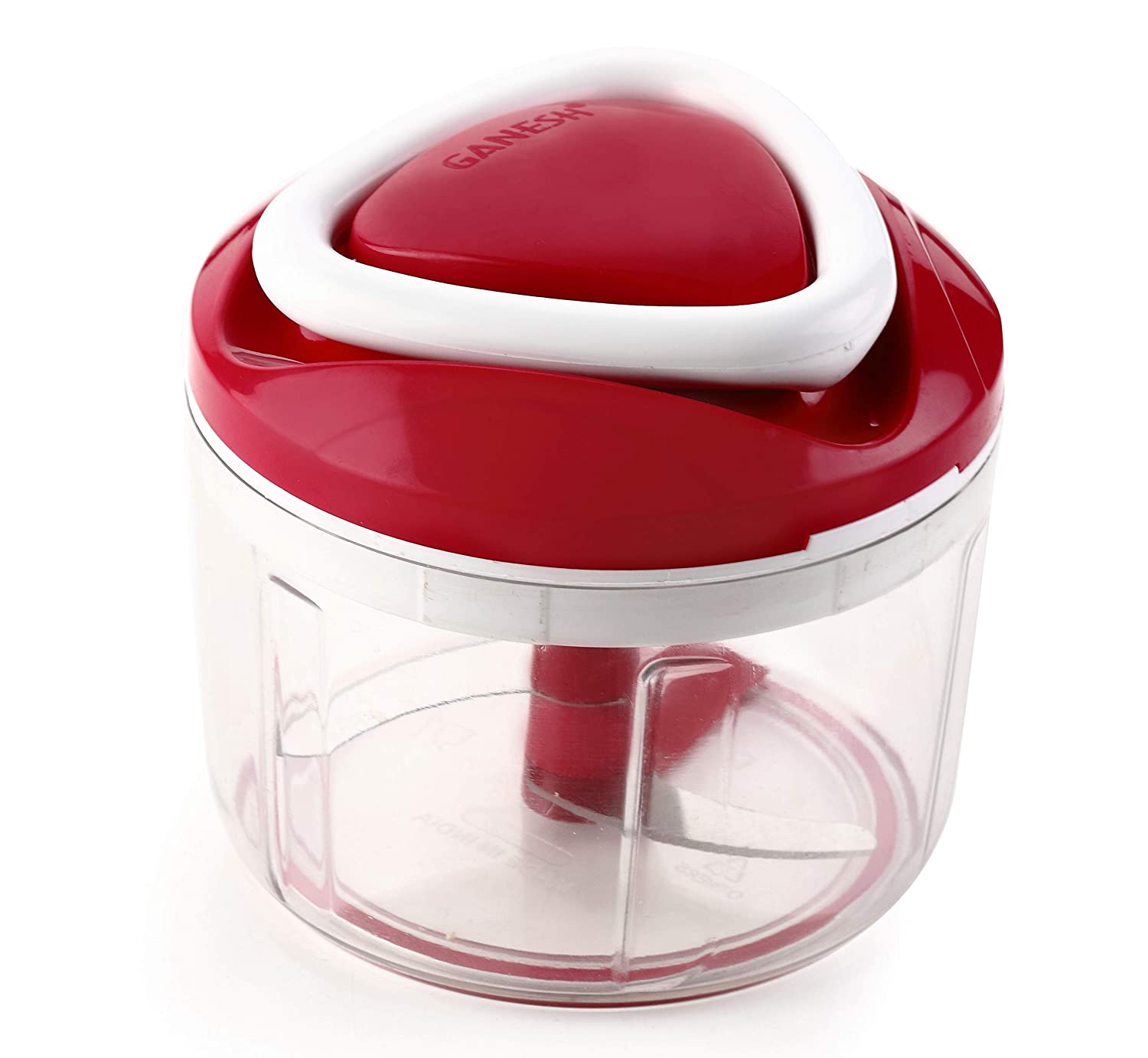 Red Blue Push Chopper (650 ml), For Kitchen