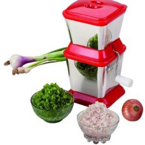 NETXE Red Chilli and Dry Fruit Cutter Stainless Steel Onion, Chilly, Dry Fruit & Vegetable Cutter Chopper