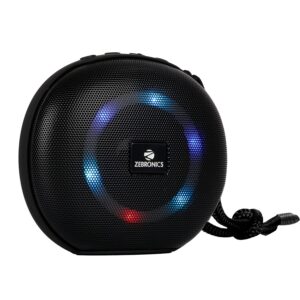 ZEBRONICS Zeb-Delight 10 Wireless Bluetooth v5.0 Portable Speaker with Supporting 5W RMS, RGB LED Lights, 52mm Driver, Upto 11Hrs Backup, USB, mSD, Built-in FM, TWS & Call Function (Blue)