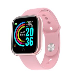 AJO M1 Bluetoth Wireless Smart Watch Fitness Band for Boys, Girls, Men, Women & Kids Sports Watch for All Smart Phones I Heart Rate and BP Monitor (Pink Color).