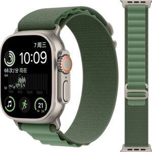 Stepica Compatible Apple Watch Strap Band Alpine Belt for Apple Watch 38mm 40mm 41mm 42mm 44mm 45mm 49mm Polyester G-Hook Strap for iWatch Ultra Series SE 8/7/6/5/4/3/2/1