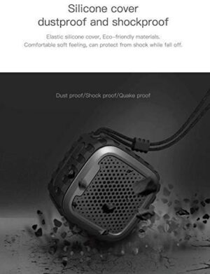 (Renewed) Photron P10 WASH IPX5 Waterproof Shockproof Wireless 10W RMS Super Bass Mini Metal Aluminium Alloy Portable Bluetooth Speaker with Mic (Black)