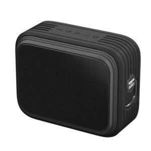 Amazon Basics Bluetooth Speaker, IPX6 Water Resistant, TWS Function, 9W, Powerful Bass, BT 5.0, Up to 15hrs Playtime*, microSD Card Slot, AUX Input, USB Support, in-Built Noise Cancelling Mic (Black)