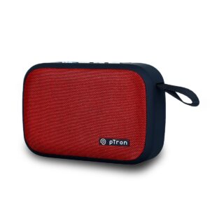 PTron Newly Launched Musicbot Lite 5W Mini Bluetooth Speaker with 6Hrs Playtime, Immersive Sound, 40mm Driver, BT5.1 with Strong Connectivity, Portable Design, Integrated Music and Call Control (Red)