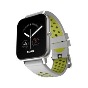 TAGG Verve Sense Smartwatch with 1.70'' Large Display, Real SPO2, and Real-Time Heart Rate Tracking, 7 Days Battery Backup, IPX67 Waterproof || Silver Yellow,Standard