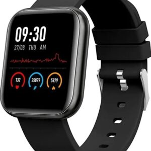 Bluetooth Smart Watch for Men Women Girls Boys Kids - ID116 Fitness Watch with Heart Rate, Sleep and Pedometer Monitoring, Feature-Rich Activity Tracker