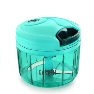 Ganesh Plastic Vegetable Chopper Cutter, Pool Green (725 ml)