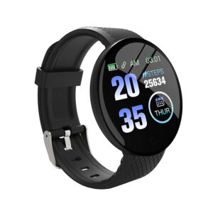 SWADESI STUFF D18 Smart Watch Bluetooth Smart Wrist Watch for Smartphones Blacktooth Smart Unisex Watch for Boys, Girls, Mens and Womens,Smart Watch-Black Color (Black)