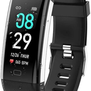 Melbon MD115 Smart Band, Activity Tracker Fitness Band, Sleep Monitor, Step Tracking, Heart Rate Sensor, Smartwatch for Men, Women, Kids (Black)