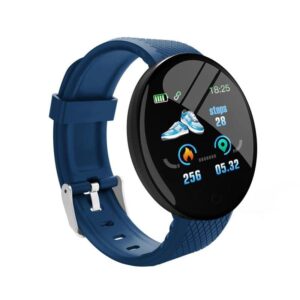 B M C Bluetooth Smart Fitness Band D18 Activity Tracker Sport Watch for Men Women Touch Screen Digital Bracelet (Blue Strap)(Free Size)