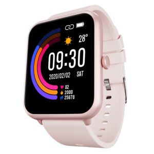SKY BUYER Bluetooth Calling Smart Touchscreen Smart Watch Bluetooth 1.3 HD Screen with Daily Activity Tracker, Heart Rate Sensor, Sleep Monitor for All - Pink