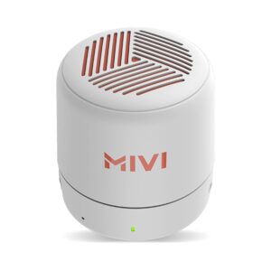 Mivi Play Bluetooth Speaker with 12 Hours Playtime. Wireless Speaker Made in India with Exceptional Sound Quality, Portable and Built in Mic-Black