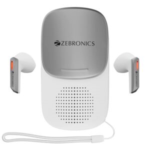 ZEBRONICS Sound Bomb X1 3-in-1 Wireless Bluetooth v5.0 In Ear Earbuds + Speaker Combo with 30 Hour Backup, Built-in LED Torch, Call Function, Voice Asst, Type C and Splash Proof Portable Design